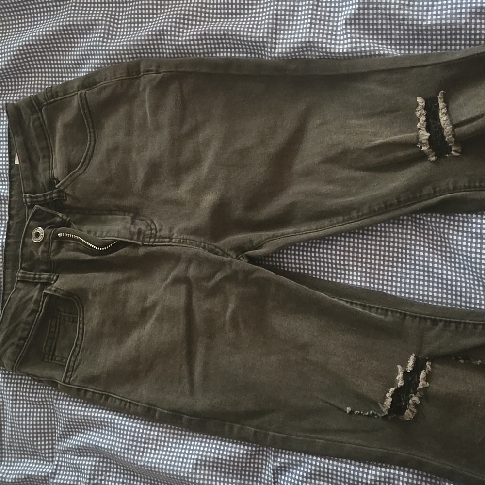 Womens- Flared/Bellbottom Jeans- Washed Black- Size XS